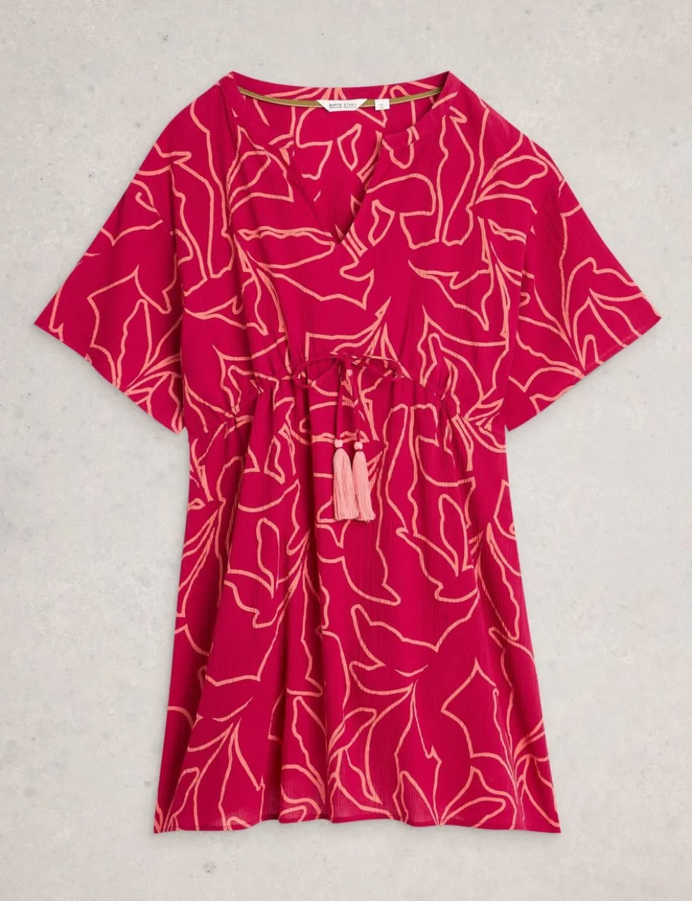 Pure Cotton Printed Mini Beach Dress