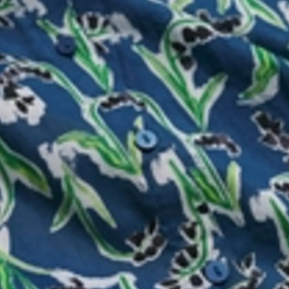 Pure Cotton Printed Peter Pan Collar Shirt