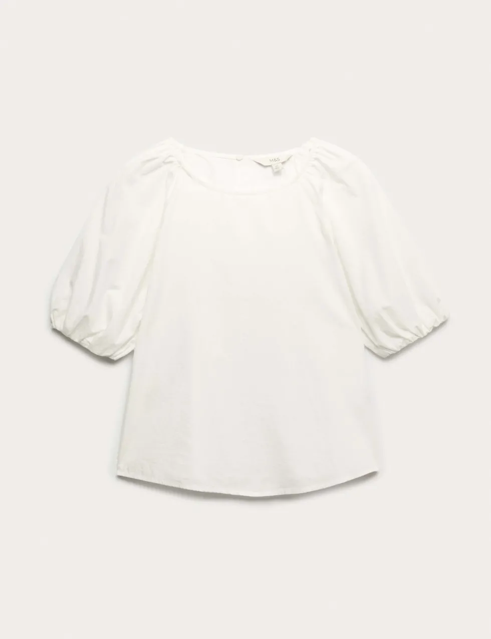 Pure Cotton Printed Puff Sleeve Blouse