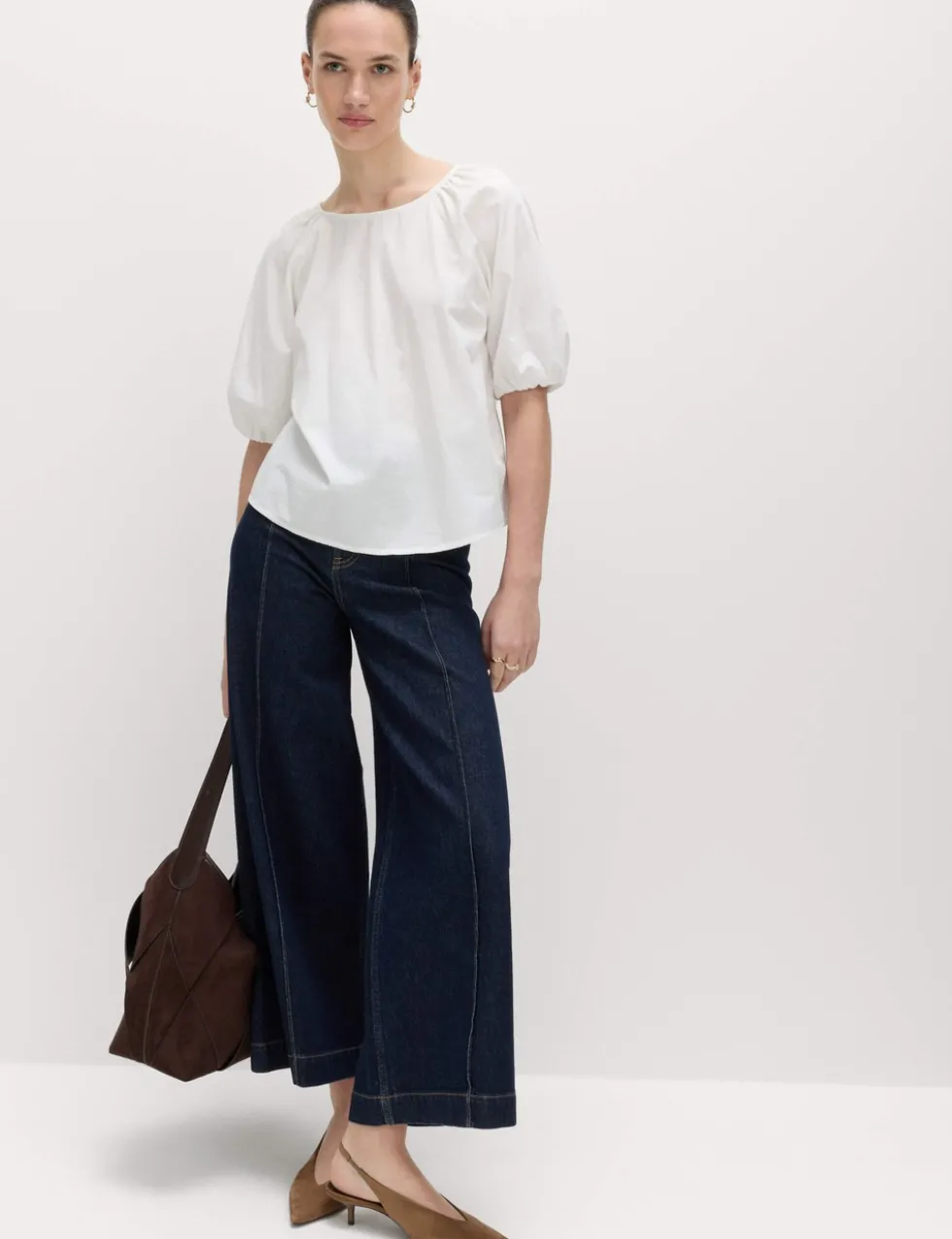 Pure Cotton Printed Puff Sleeve Blouse