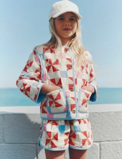Pure Cotton Printed Quilted Jacket (2-10 Yrs)