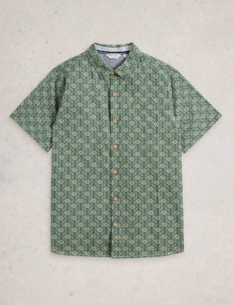 Pure Cotton Printed Short Sleeve Shirt