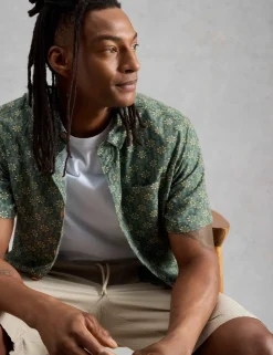 Pure Cotton Printed Short Sleeve Shirt