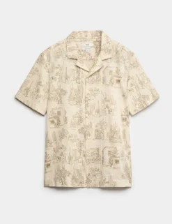 Pure Cotton Printed Short Sleeve Shirt