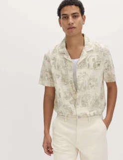 Pure Cotton Printed Short Sleeve Shirt