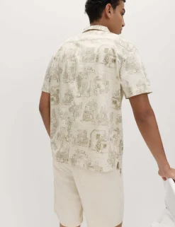 Pure Cotton Printed Short Sleeve Shirt