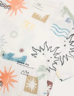 Pure Cotton Printed Short Pyjamas (1-10 Yrs)