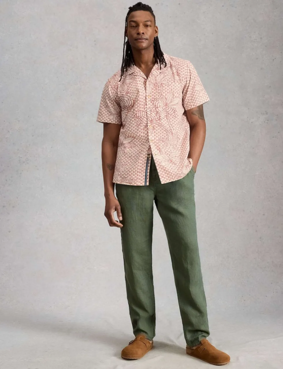 Pure Cotton Printed Short Sleeve Shirt