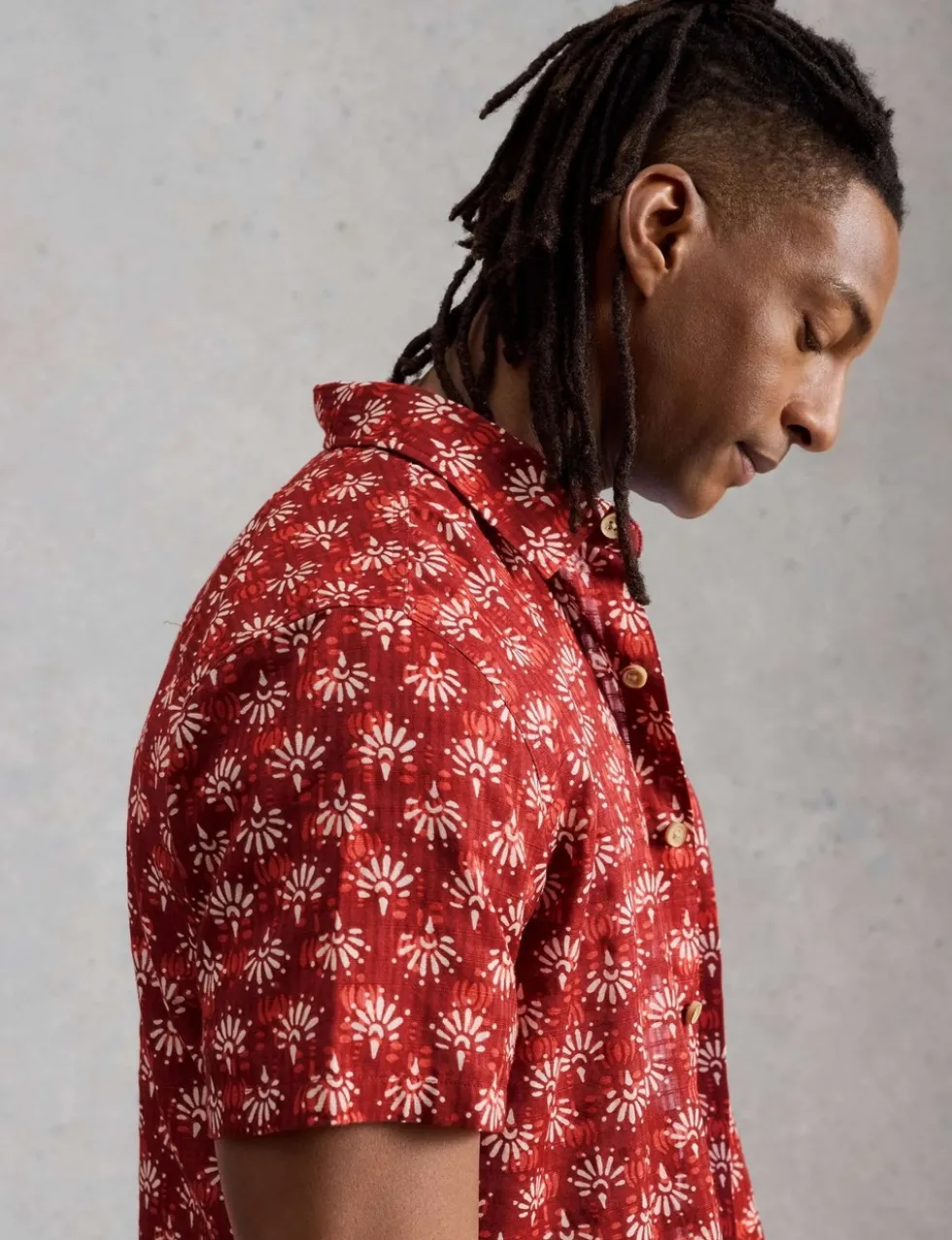 Pure Cotton Printed Short Sleeve Shirt