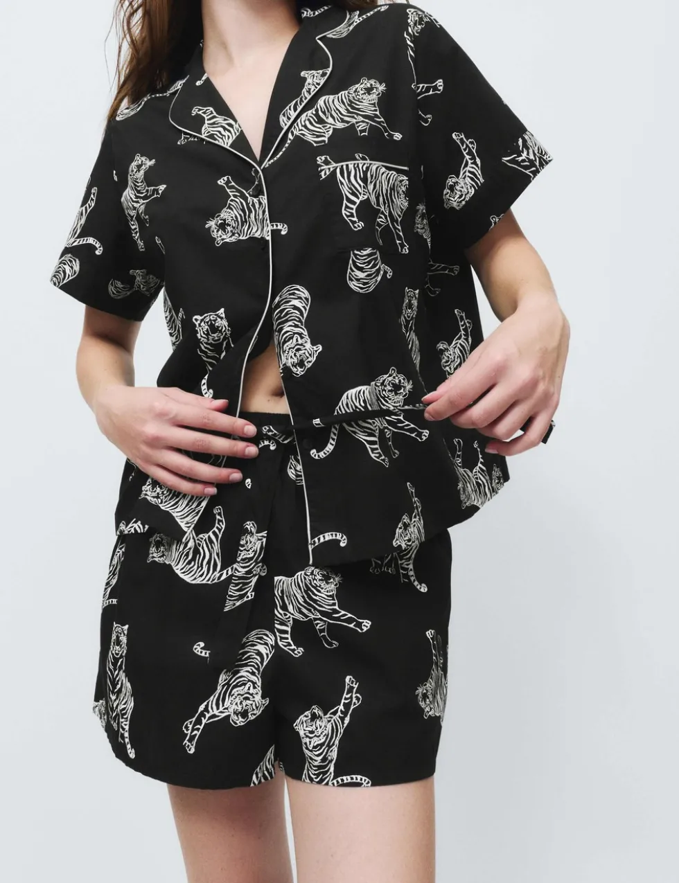 Pure Cotton Printed Shortie Set