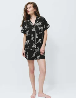 Pure Cotton Printed Shortie Set