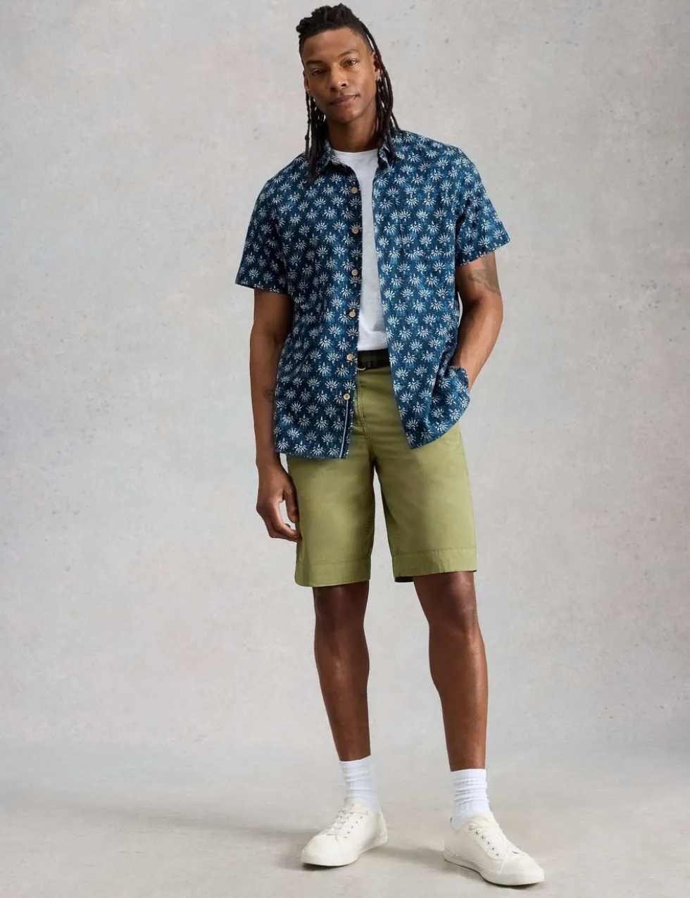 Pure Cotton Printed Short Sleeve Shirt