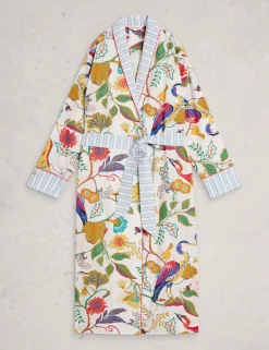 Pure Cotton Printed Tie Robe