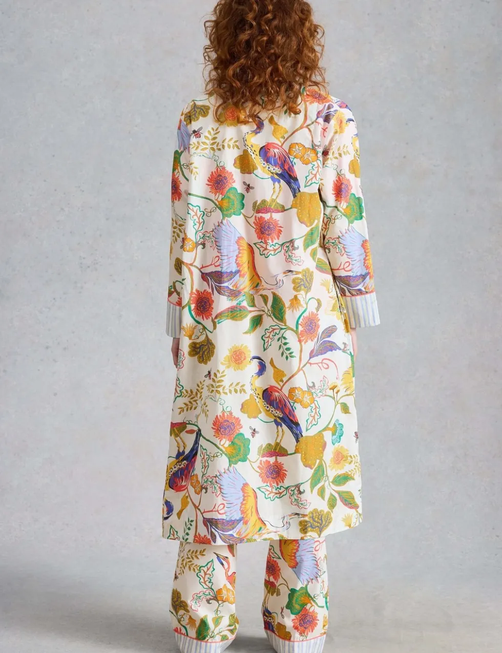 Pure Cotton Printed Tie Robe