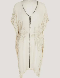 Pure Cotton Printed V-Neck Kaftan
