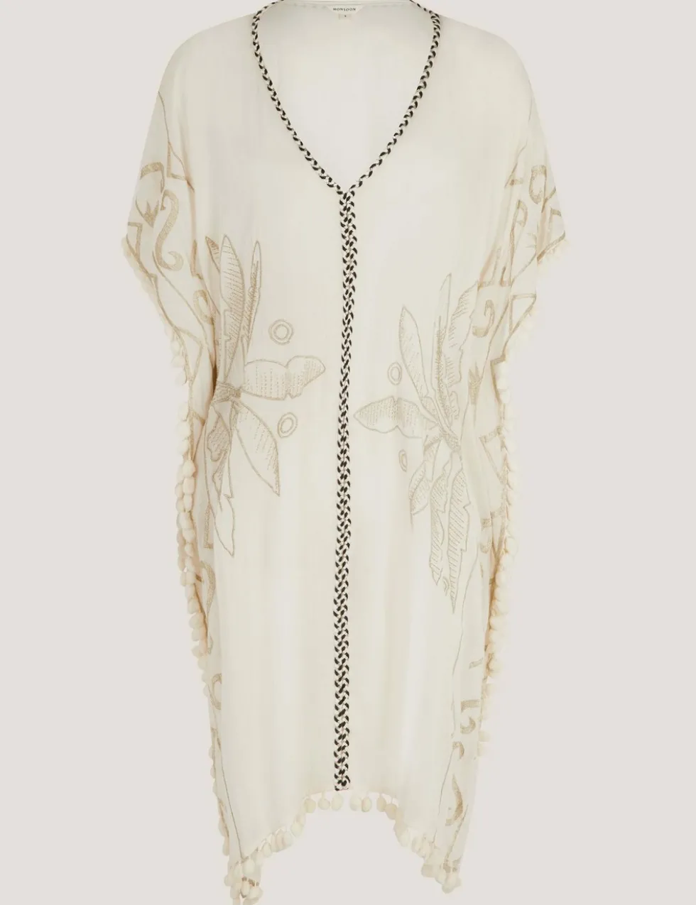 Pure Cotton Printed V-Neck Kaftan