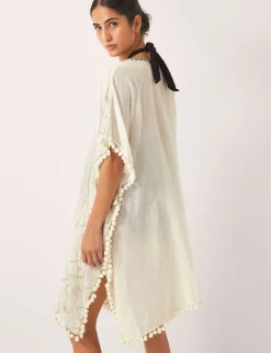 Pure Cotton Printed V-Neck Kaftan