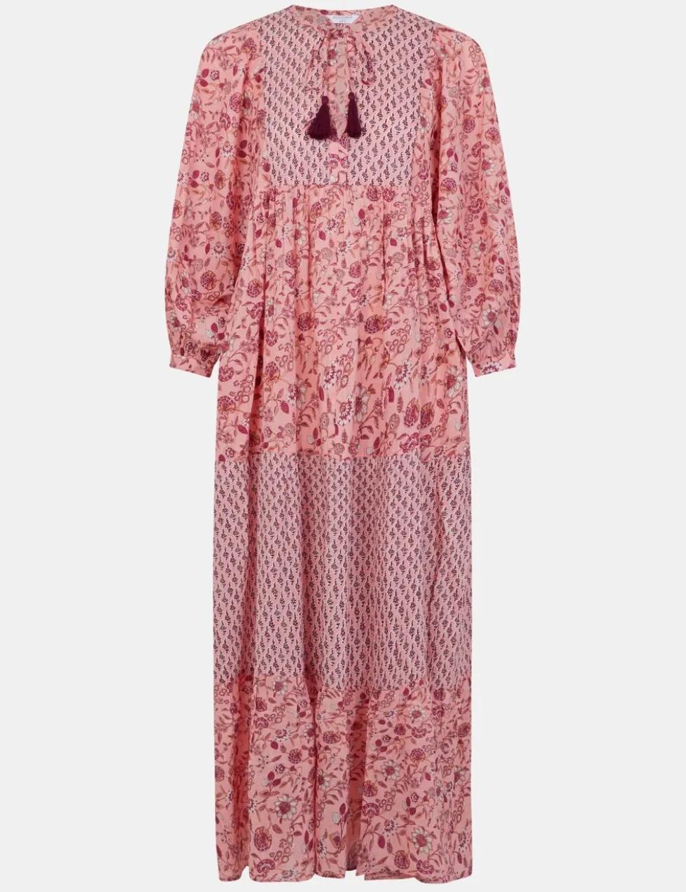 Pure Cotton Printed V-Neck Maxi Beach Dress