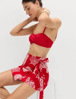 Pure Cotton Printed Wrap Mini Beach Skirt