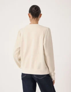 Pure Cotton Puff Sleeve Sweatshirt