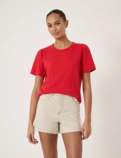 Pure Cotton Puff Sleeve T-Shirt