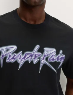 Pure Cotton Purple Rain Graphic T-Shirt
