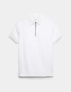 Pure Cotton Quarter Zip Polo Top (6-16 Yrs)