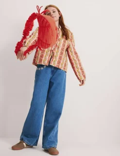 Pure Cotton Quilted Floral Jacket (6-16 Yrs)