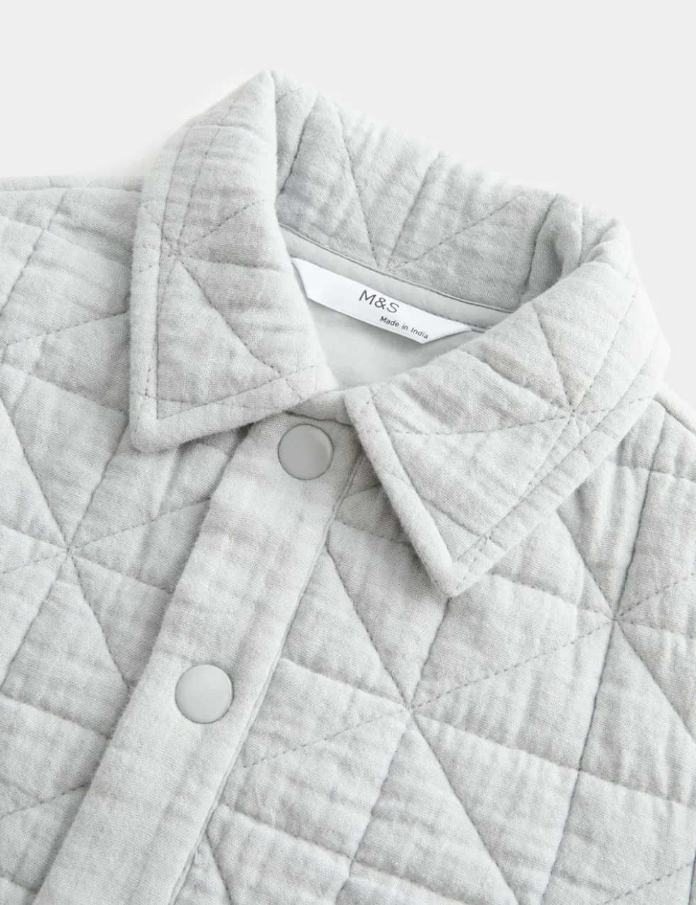 Pure Cotton Quilted Jacket (2-8 Yrs)