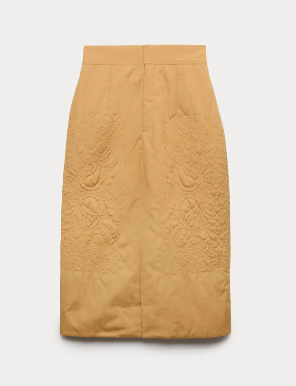Pure Cotton Quilted Midi Column Skirt