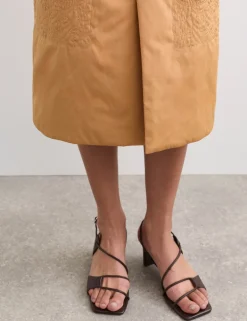 Pure Cotton Quilted Midi Column Skirt
