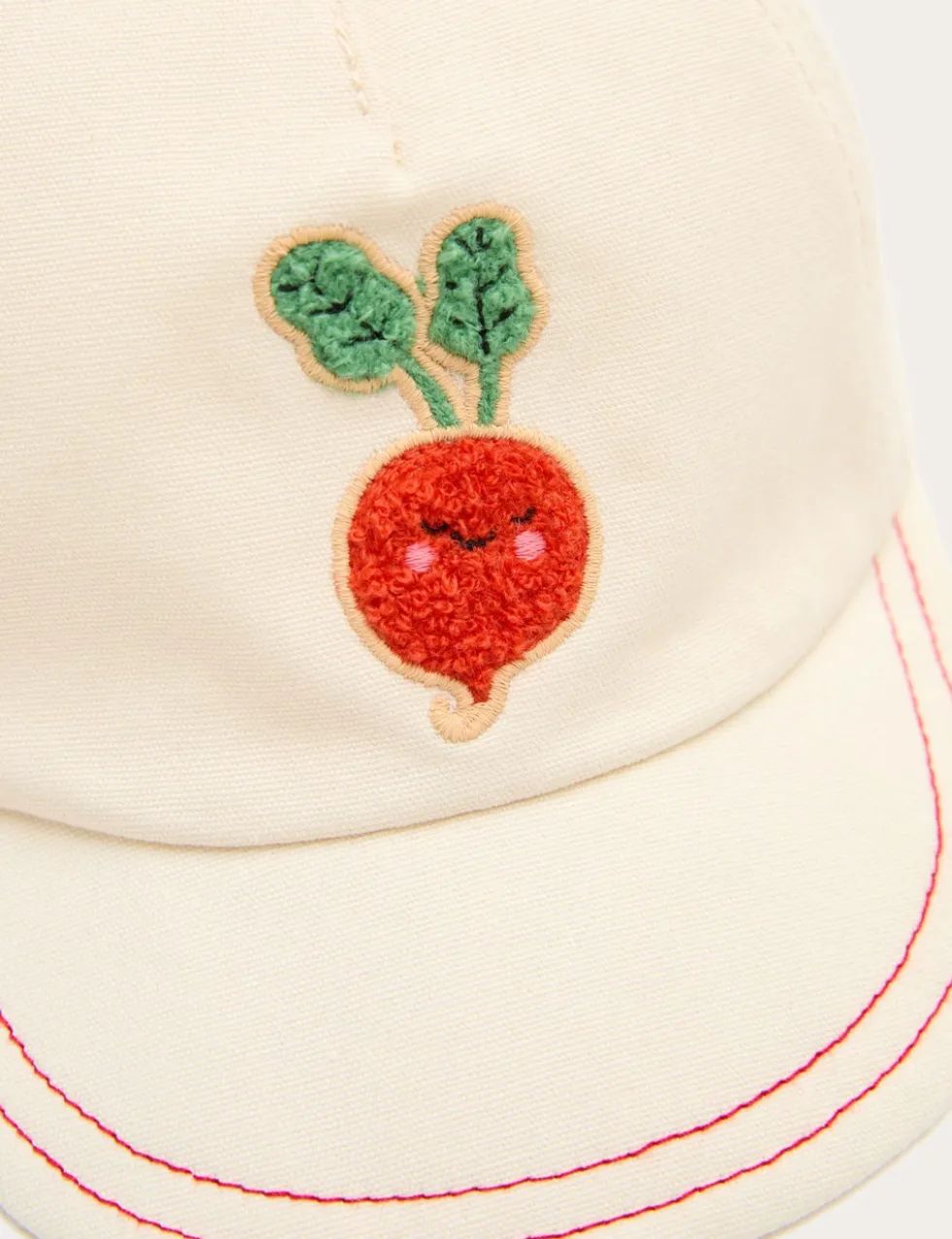 Pure Cotton Radish Badge Cap (0-36 Mths)