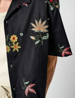 Pure Cotton Relaxed Fit Embroidered Shirt