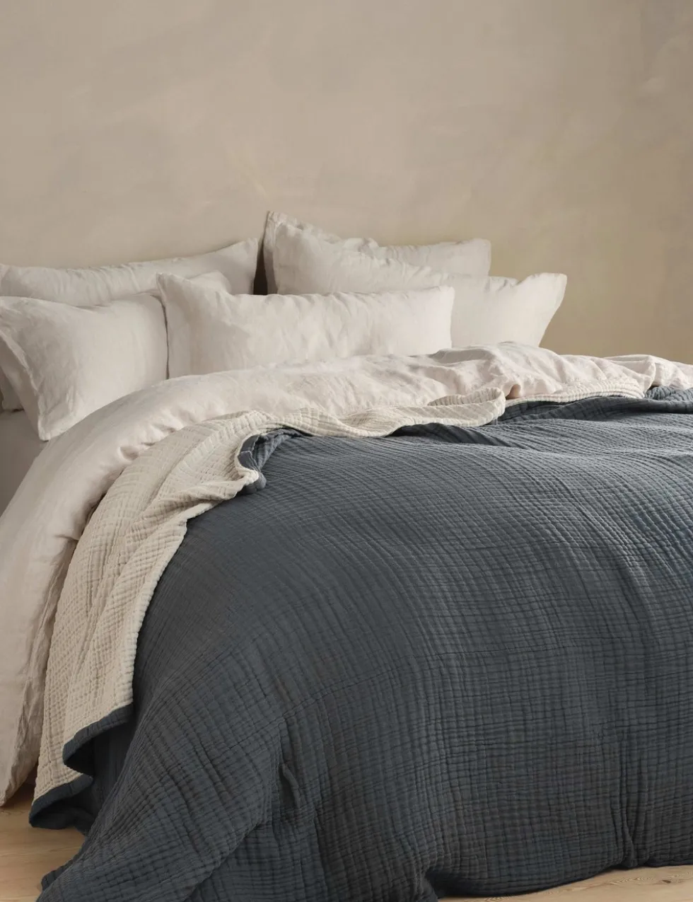 Pure Cotton Reversible Extra Large Throw