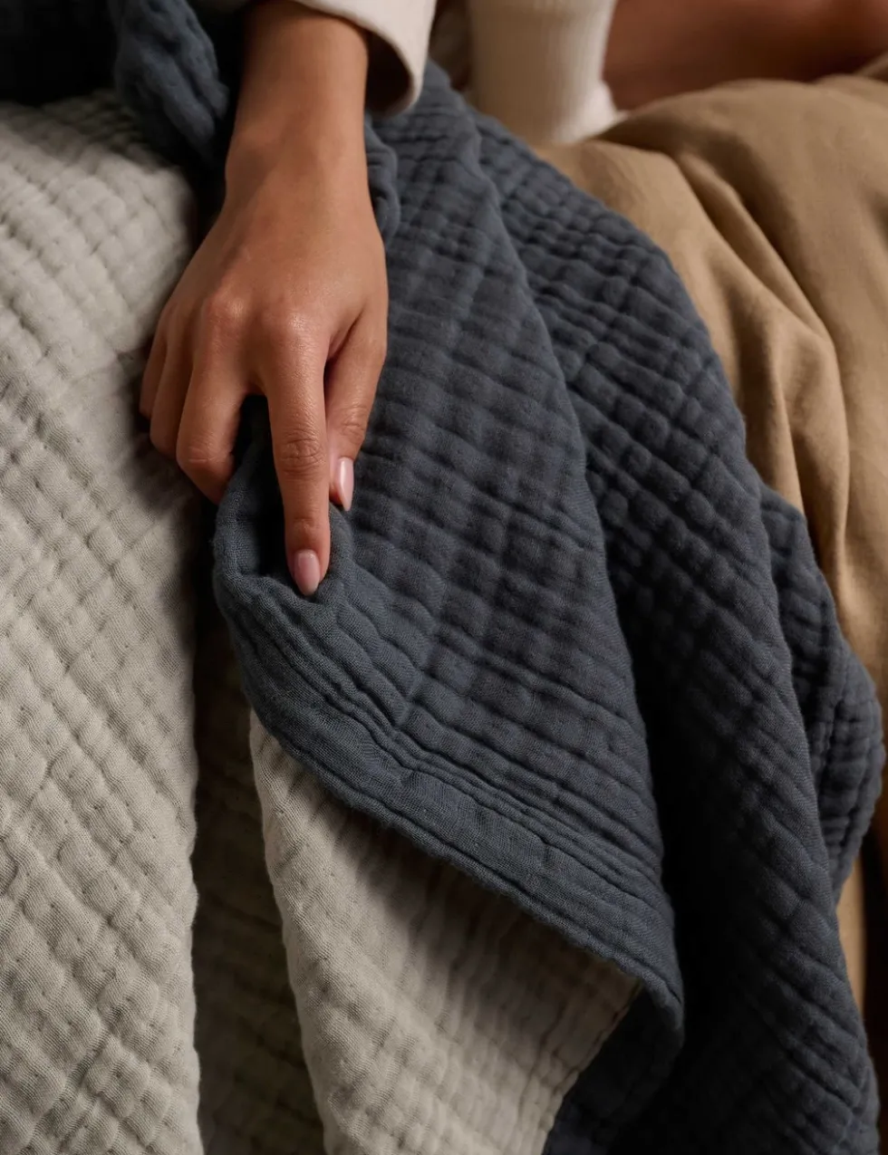 Pure Cotton Reversible Extra Large Throw