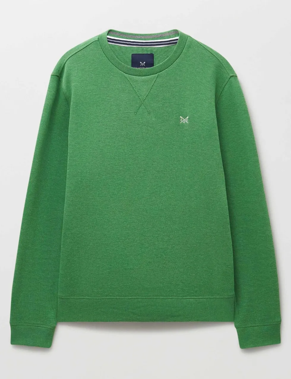 Pure Cotton Ribbed Crew Neck Jumper