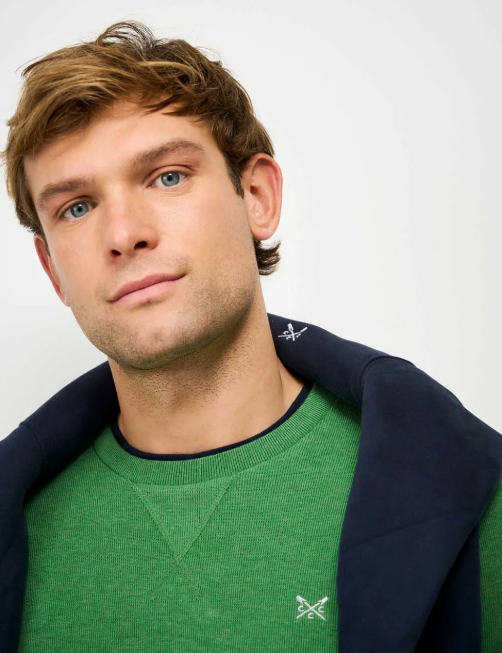 Pure Cotton Ribbed Crew Neck Jumper