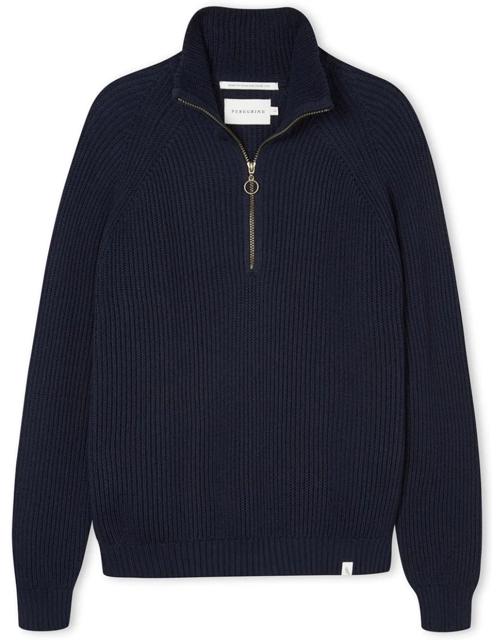 Pure Cotton Ribbed Quarter Zip Jumper