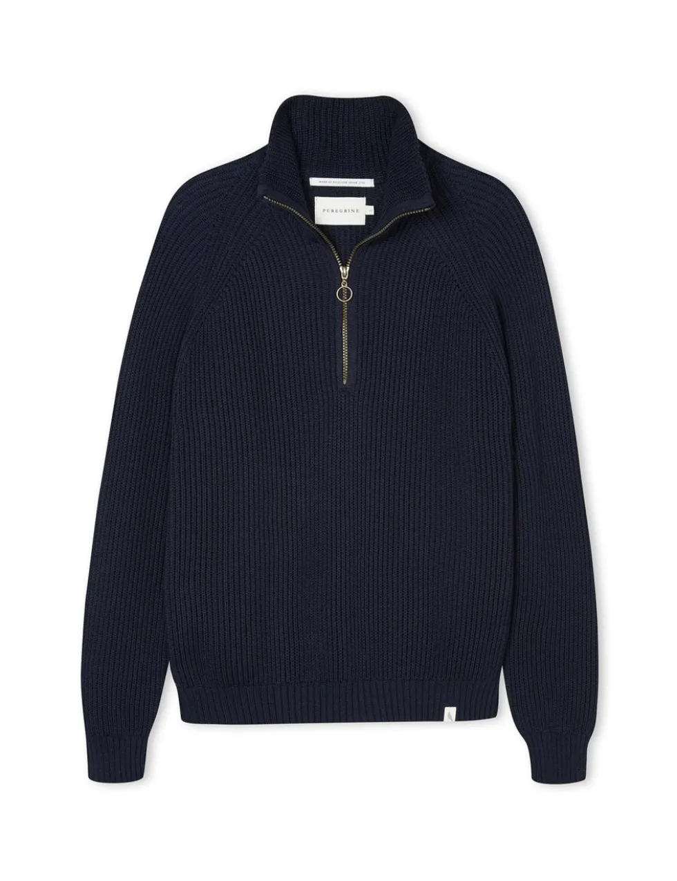 Pure Cotton Ribbed Quarter Zip Jumper