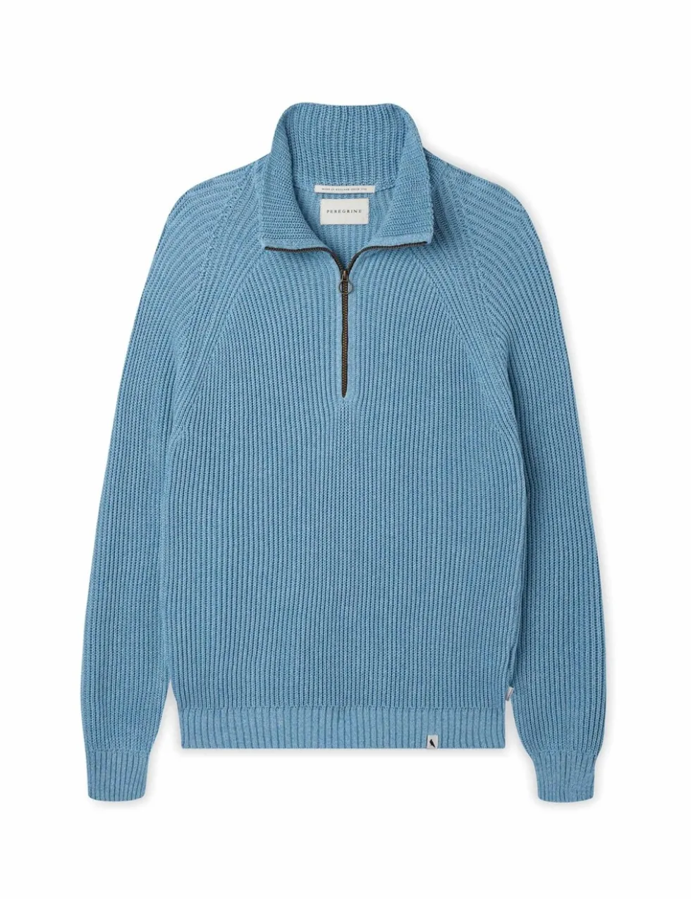 Pure Cotton Ribbed Quarter Zip Jumper