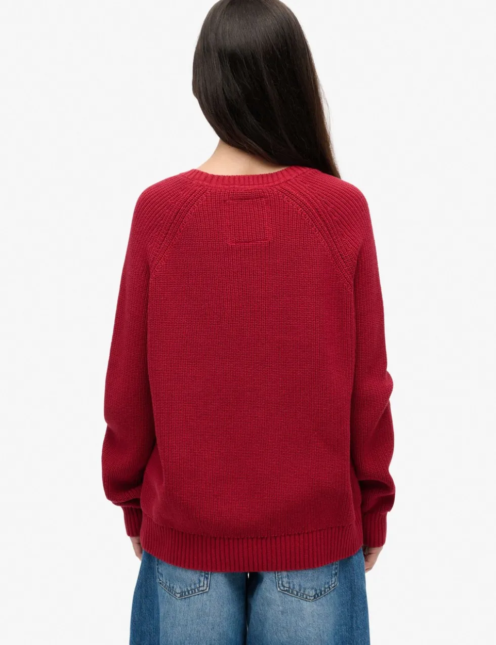 Pure Cotton Ribbed Relaxed Jumper