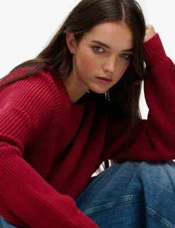 Pure Cotton Ribbed Relaxed Jumper