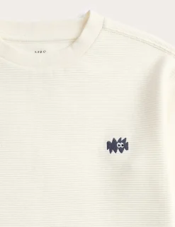 Pure Cotton Ribbed T-Shirt (2-8 Yrs)