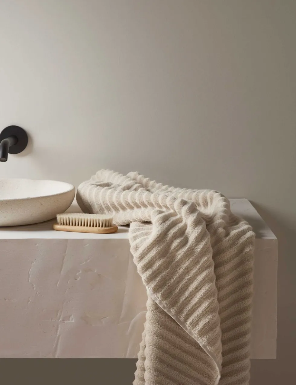 Pure Cotton Rippled Bath Towel
