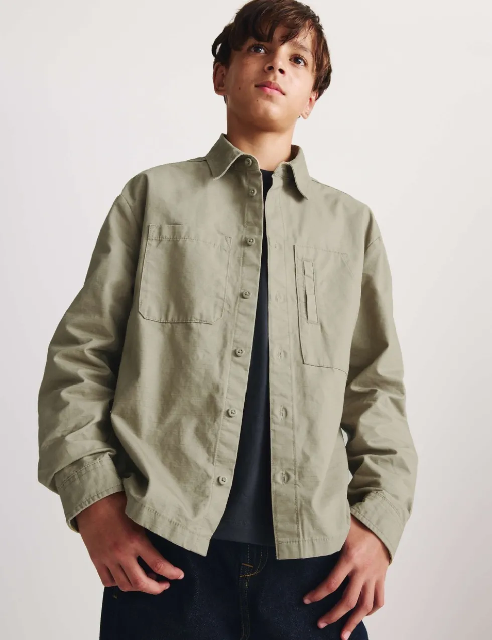 Pure Cotton Ripstop Shirt (6-16 Yrs)