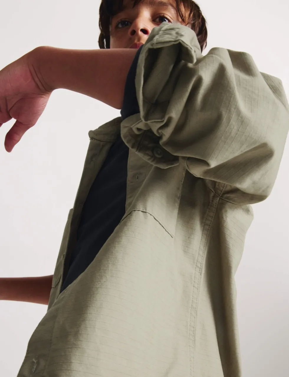 Pure Cotton Ripstop Shirt (6-16 Yrs)