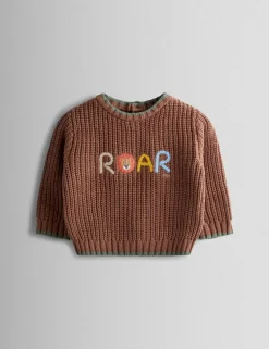 Pure Cotton Roar Slogan Jumper (3 Mths-6 Yrs)
