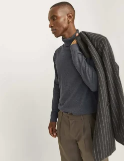 Pure Cotton Roll Neck Jumper