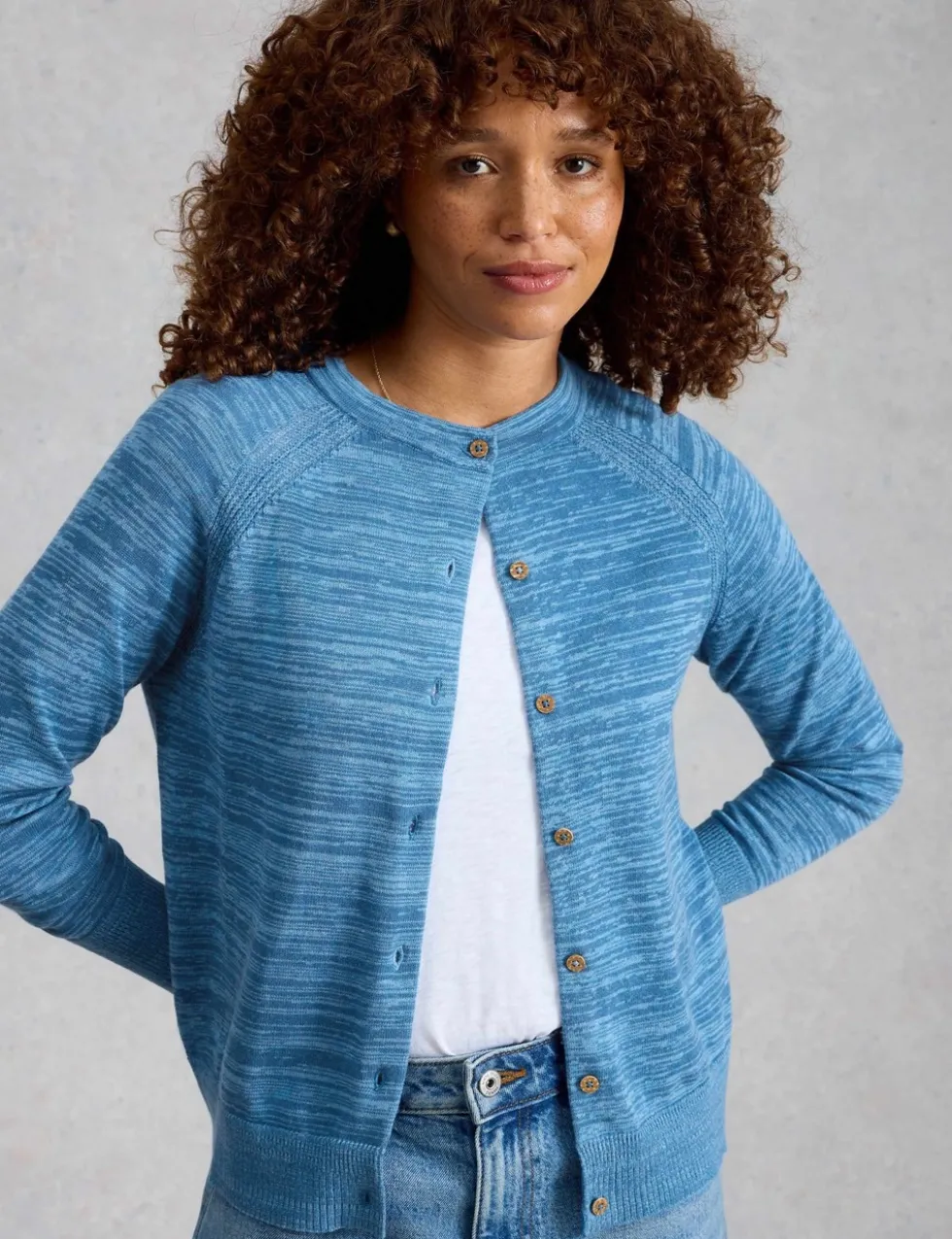 Pure Cotton Round Neck Cardigan