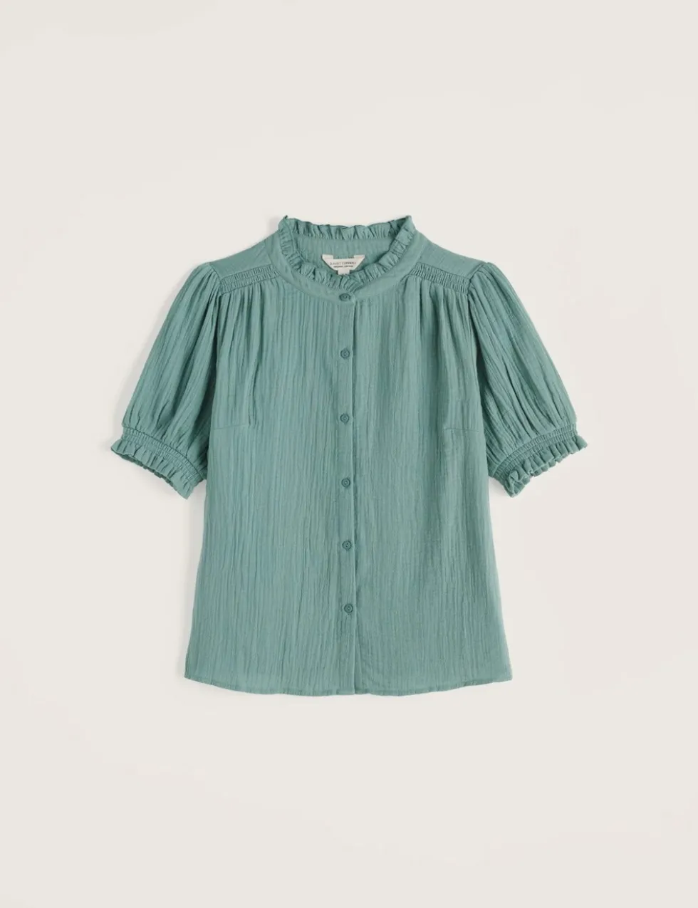 Pure Cotton Round Neck Relaxed Blouse